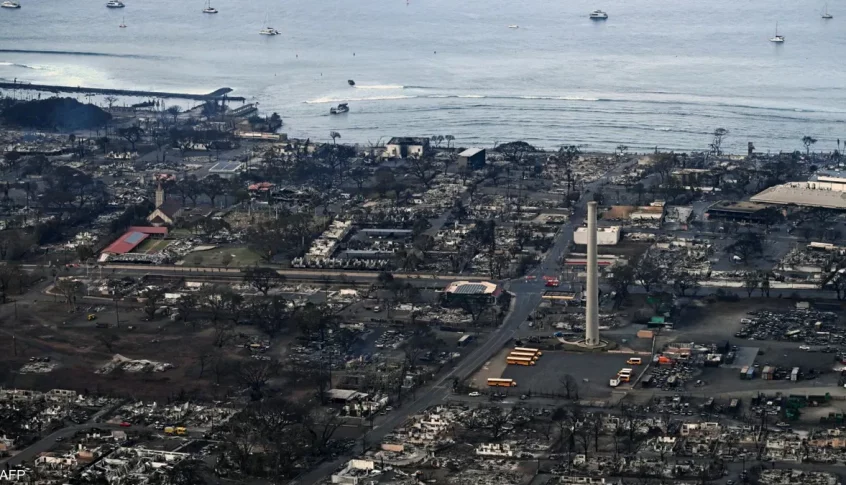 بالفيديو: لقطات جوية ترصد الدمار الناجم عن حرائق هاواي
