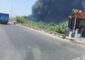 بالفيديو: حريق ضخم على أوتوستراد الدامور